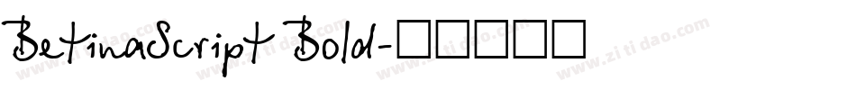 BetinaScript Bold字体转换